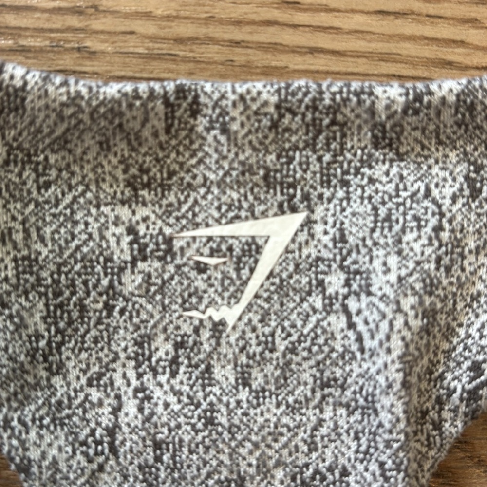 Gymshark Fleur Texture Sports Bra Charcoal Marled Gray Women’s XS - Picture 4 of 7